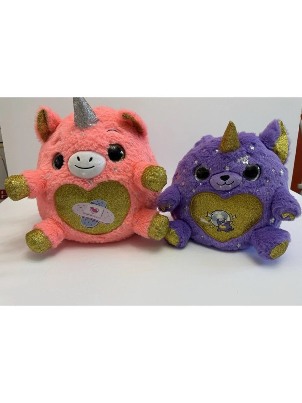ZURU Rainbocorns Plush Lot Unicorn Dragon Stuffed Animal Glitter Heart Cute Toy